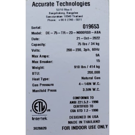 B&C Technologies Used DE75 Dryer Tumbler B&C Technologies Used DE75 Dryer Tumbler