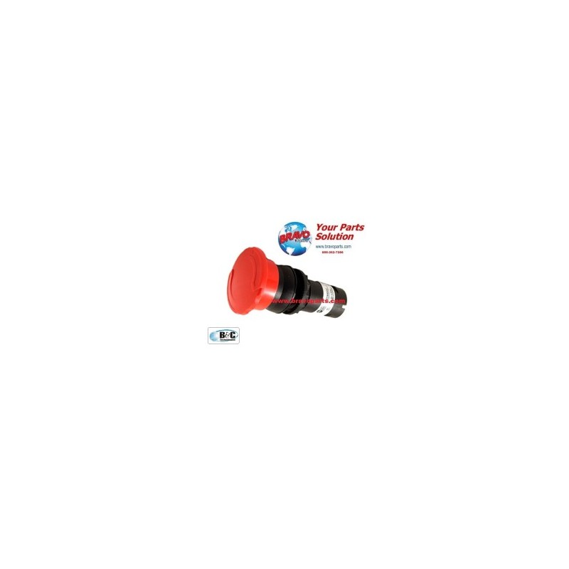 340-701 B&C Emergency Stop Button Assembly A0-E032-022 A0-E032-023